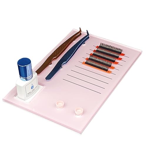 Paleta de extensión acrílica para injertos de pestañas postizas, pinzas para extensión de pestañas, almohadilla de placa, paleta de maquillaje,