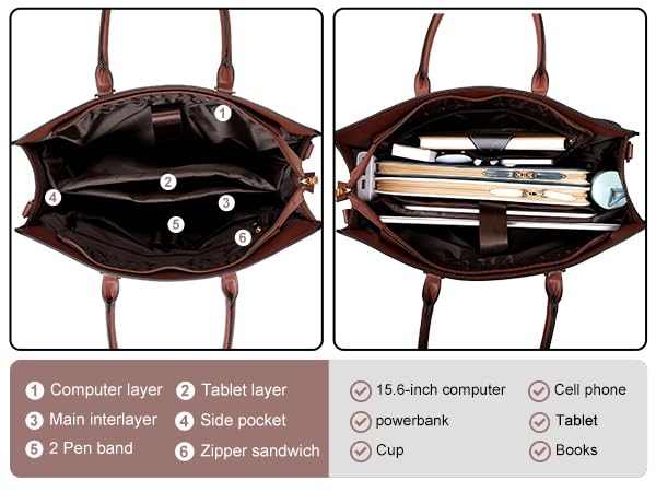 Maletín para portátil MOSISO Tote 15.6 pulgadas negro miniatura 4