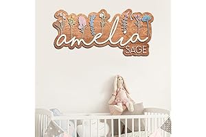 Customized Name Nursery Sign: Floral Touches for a Baby's Haven