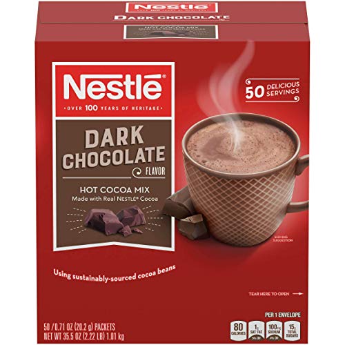Nestle Dark Chocolate Flavor Hot Cocoa Mix - Dark Chocolate - 50/Box