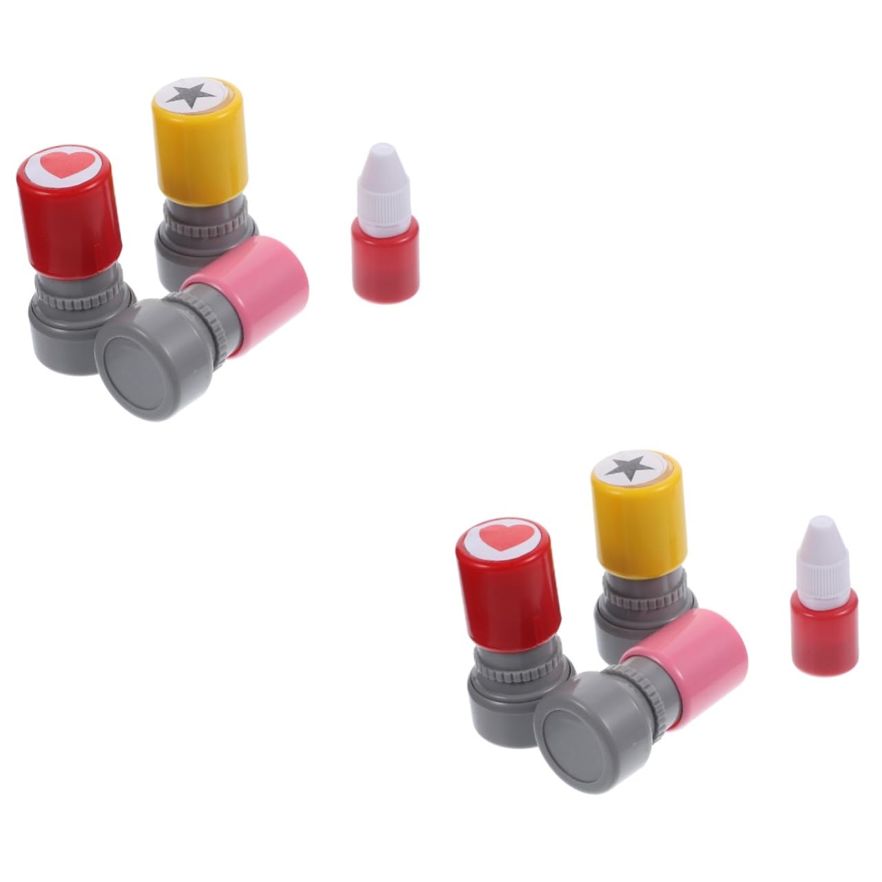 STOBOK 2 Set Di Timbri Ergonomici Per Insegnanti Forniture Scolastiche Timbri Fotosensibili in Plastica Vibrante Indispensabili Per Laula 3 Pezzi*2
