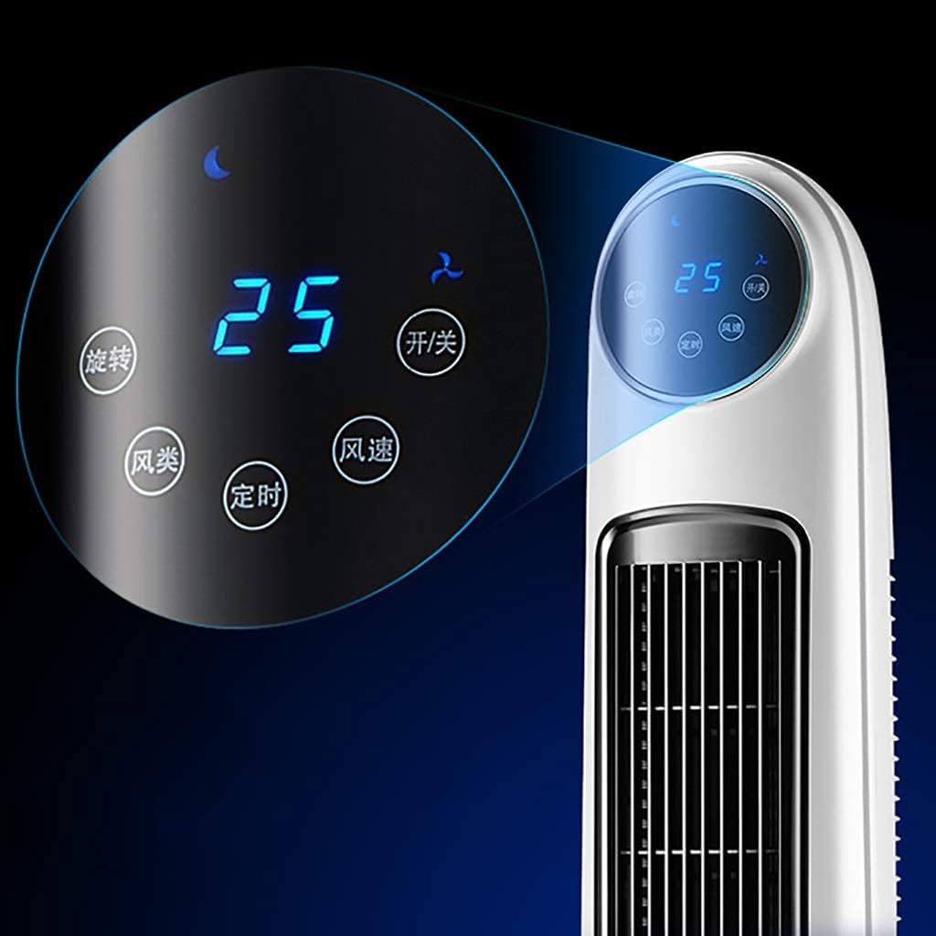Air Cooler for Home Office Modern Oscillation Silent Tower Fan Air Conditioner Manual Remote Control 12h Timing White 120cm
