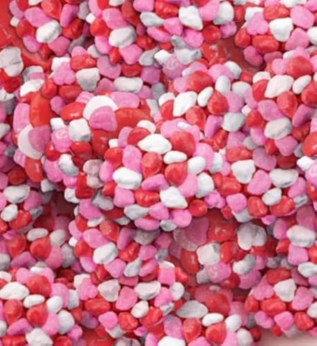 Valentine’s Pink Gummy Candy Clusters - 1 Pound Sweet & Chewy Gummy Clusters with Crunchy Texture Festive Valentine’s Day Candy for Parties, Classroom & Treats