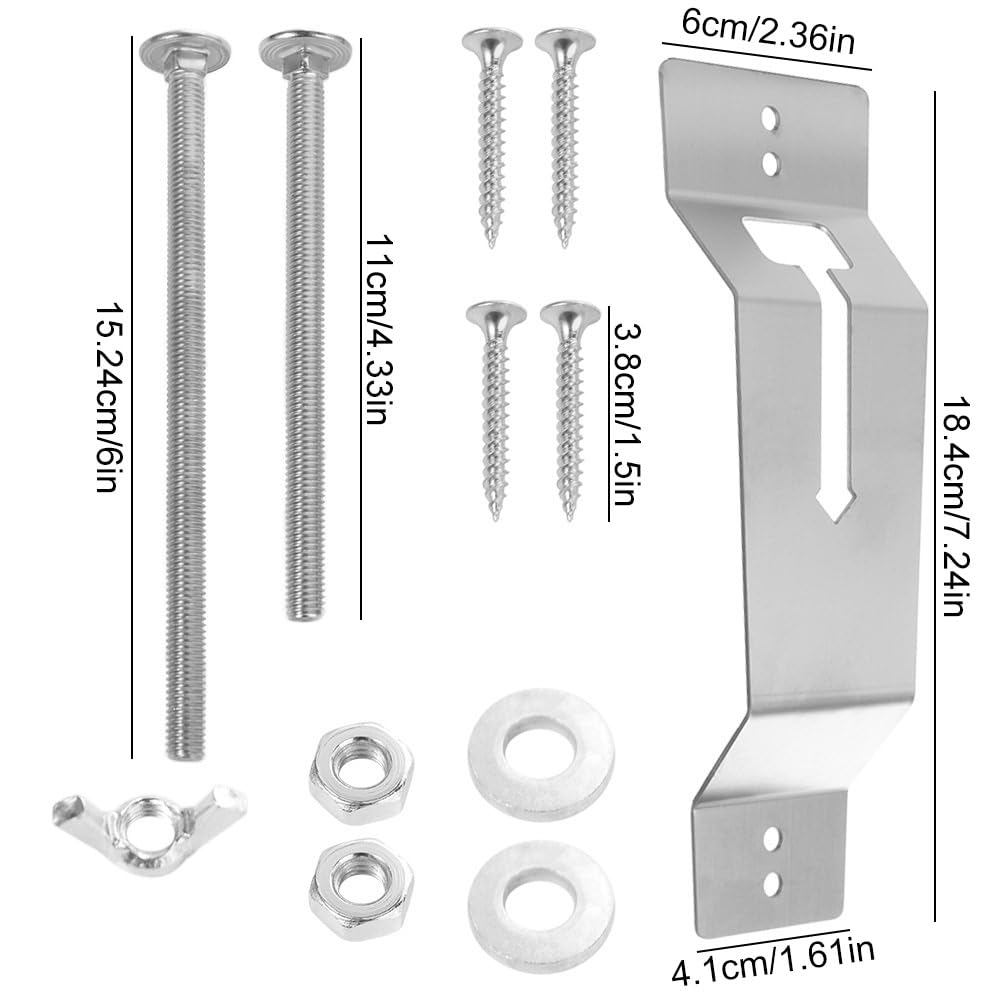 uchwyt ścienny do opon Uchwyt na koło zapasowe do montażu na ścianie Uniwersalny uchwyt na koło odporny na zużycie Oszczędność miejsca Stabilna podstawa Spare Tire Mount(Silver)