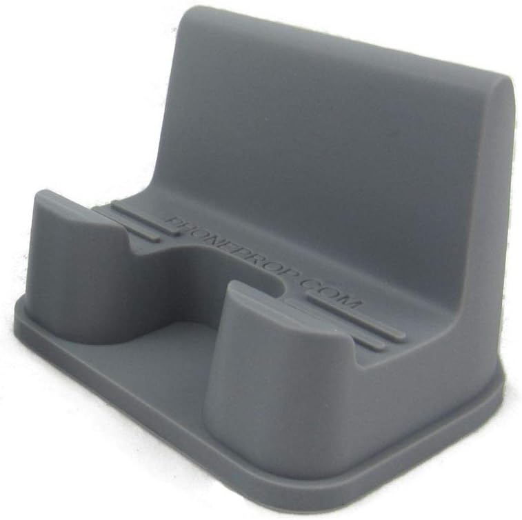 PhoneProp - Universal Fit Soft Flexible Smartphone Stand - Durable FDA High Grade Silicone - Color Gray