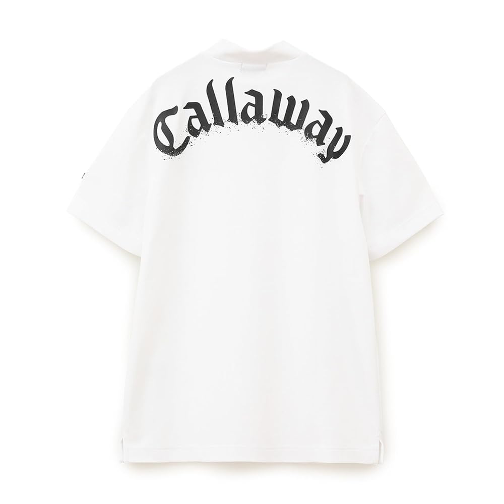新品 キャロウェイ レッド 半袖モックネック ツアーモデル ホワイト Lサイズ キャロウェイ（CALLAWAY）（メンズ）ゴルフウェア 半袖 モック