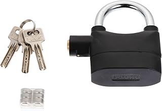 CLISPEED 1pc Anti- Alarm Lock Motorbike Alarm Lock Motorcycle Locks Padlocks with Alarms Keyed Padlocks Bike Alarm Padlock Security Alarm Lock Padlock with Key with Key Scooter Black