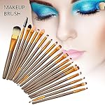All in One Makeup Kit - 2X14 Eyeshadow Palette, Liquid Foundation, Eyeliner Pencils, Contouring Stick, 20pc Makeup Brushes (Pink) - Image 3