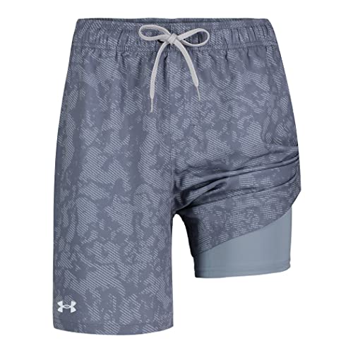 Image of Under Armour Mens Compression Lined Volley Swim Trunks, UPF 50+ Sun Protection, Drawstring Closure & Elastic Waistband