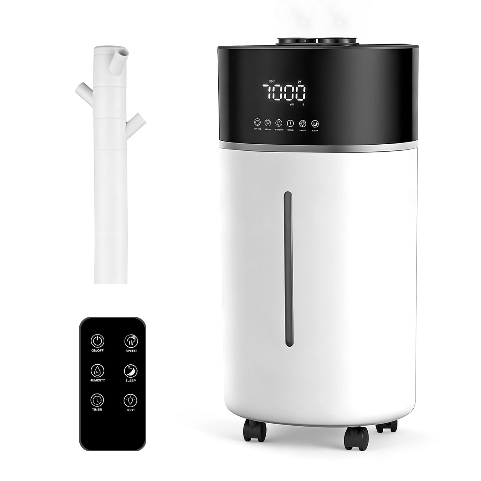 Humidificateur d'Air Chambre 18L, Diffuseur Huiles Essentielles Intelligent pour Chambres Humidifier Chaud/Froid pour Pièces Jusqu'à 200m² et Plantes et Usage Commercial
