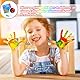 Fingerabdruck Set, Fingerfarben Kinder Ungiftig, Book Waschbar Fingermalfarben, Painting Geschenk Fingerstempel Gelten Für Kunstprojekte Bastelarbeiten Kartenherstellung DIY Projekte Dekoration