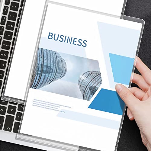 UPZDER Pacote com 50 pastas de arquivo de plástico transparente, pastas de arquivo de plástico tipo