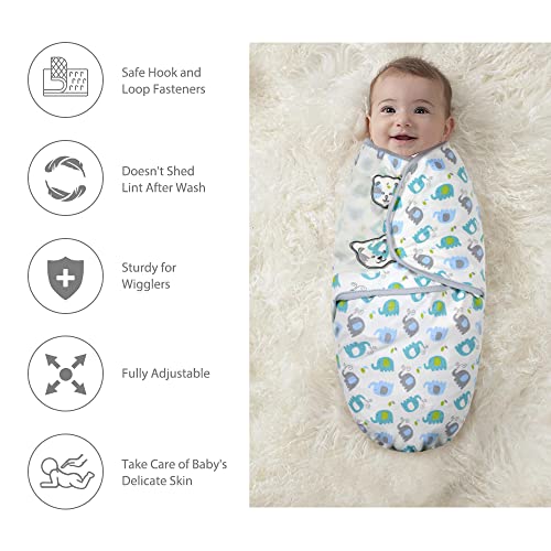 Vicloon Pucksack Baby, 2er Pack (3-5 Monate) L Wickel-Decke aus 100% Bio-Baumwolle, Sicherheit, Universal Verstellbare, Puckschlafsack für Säuglinge Babys Neugeborene - Grün