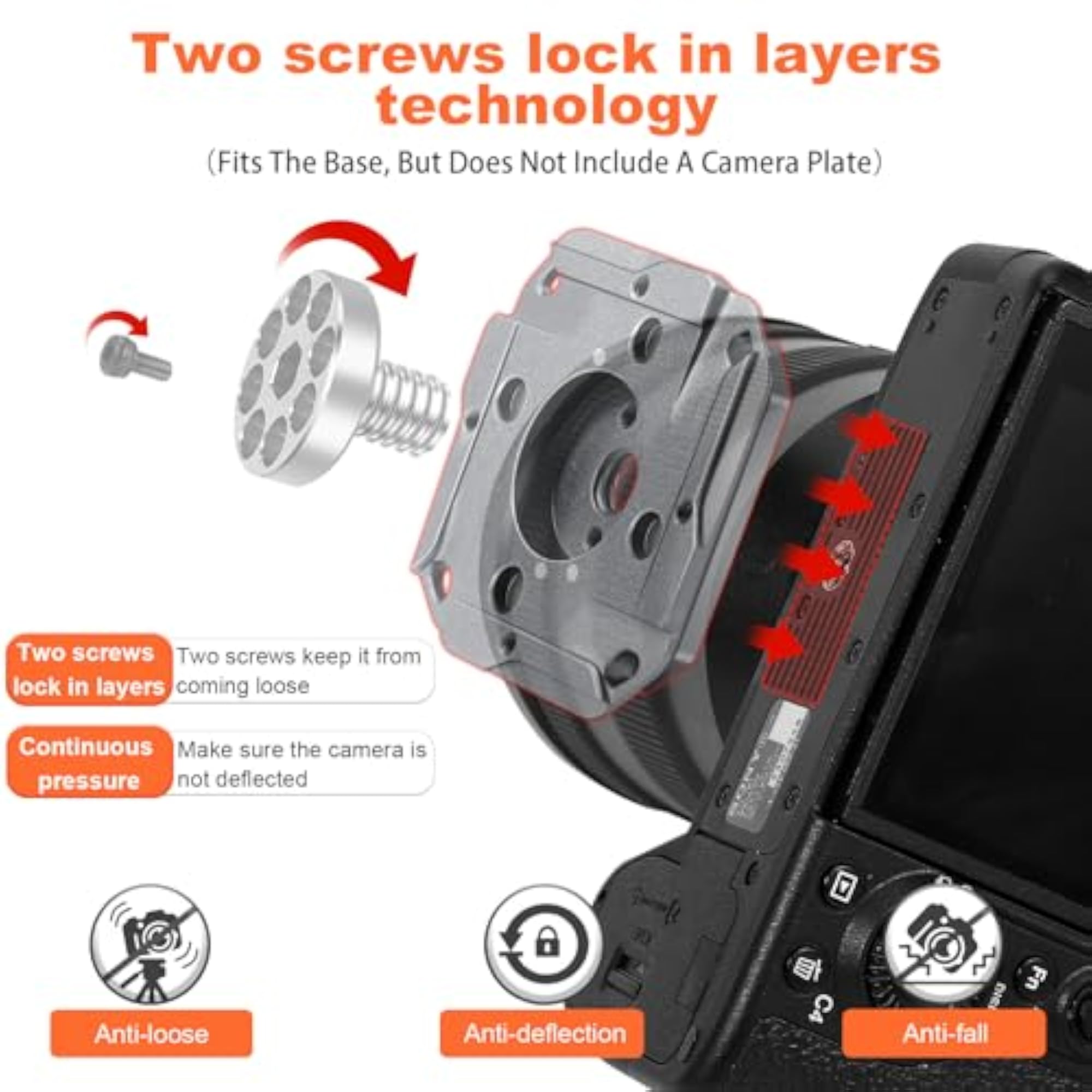 Camera Backpack Clip Base, Strap Clip