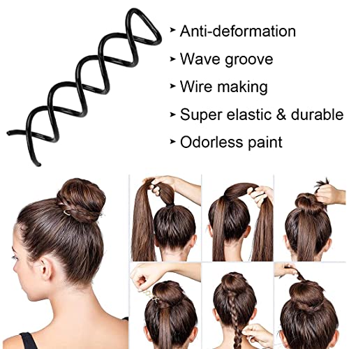 MenYiYDS 20pcs fermagli per capelli a spirale neri...
