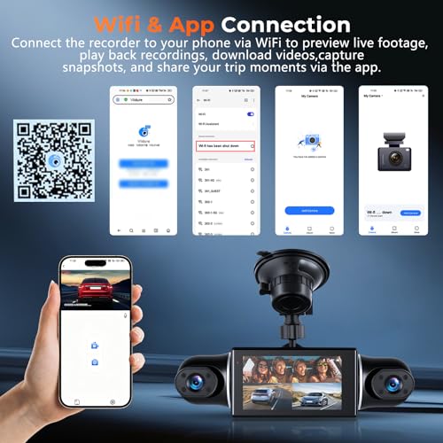 Dashcam 2K Hikity con sensor G de colision y linea de ayuda al aparcamiento en ciudad 6