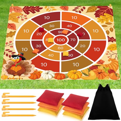 Arrowbash Fall Thanksgiving Bean Bag Toss Game for Kids & Family, 4.9ft - image 1