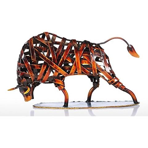 Tooarts Red Cattle Sculpture Figurine Gifts for Thanksgiving/Christmas Decor Statue Ornament Crafts Cover