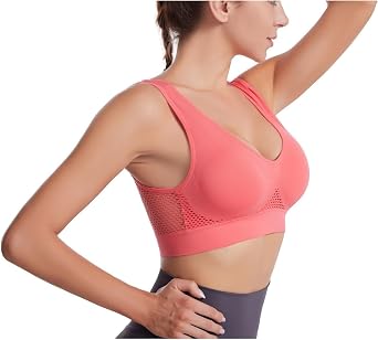 TSSPLUS Breathable Cool Liftup Air Bra, 2024 New Sports Bras for Women Large Size Breathable and Comfortable Mesh Bras