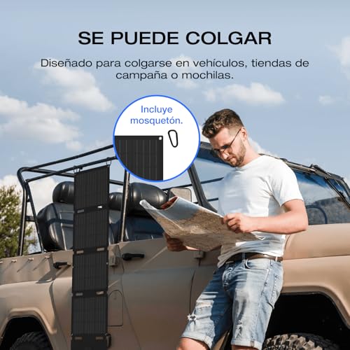 Miniatura 4 de Ecoflow Panel Solar Portátil 220w, Cargador Solar Plegable Fijable A Soporte Ajustable, Resistencia Al Agua Ip67 Para Acampadas Al Aire Libre, Interiores, Autocaravanas