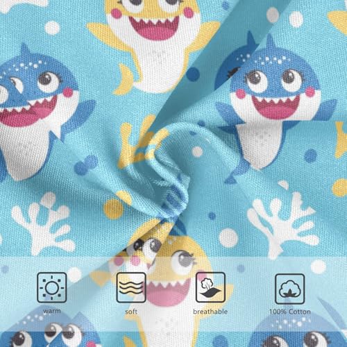 Boys' Exclusive Briefs Toddler Underwear 95% Combed Cotton Boxerbriefs 2T Cartoon Shark Pattern 983