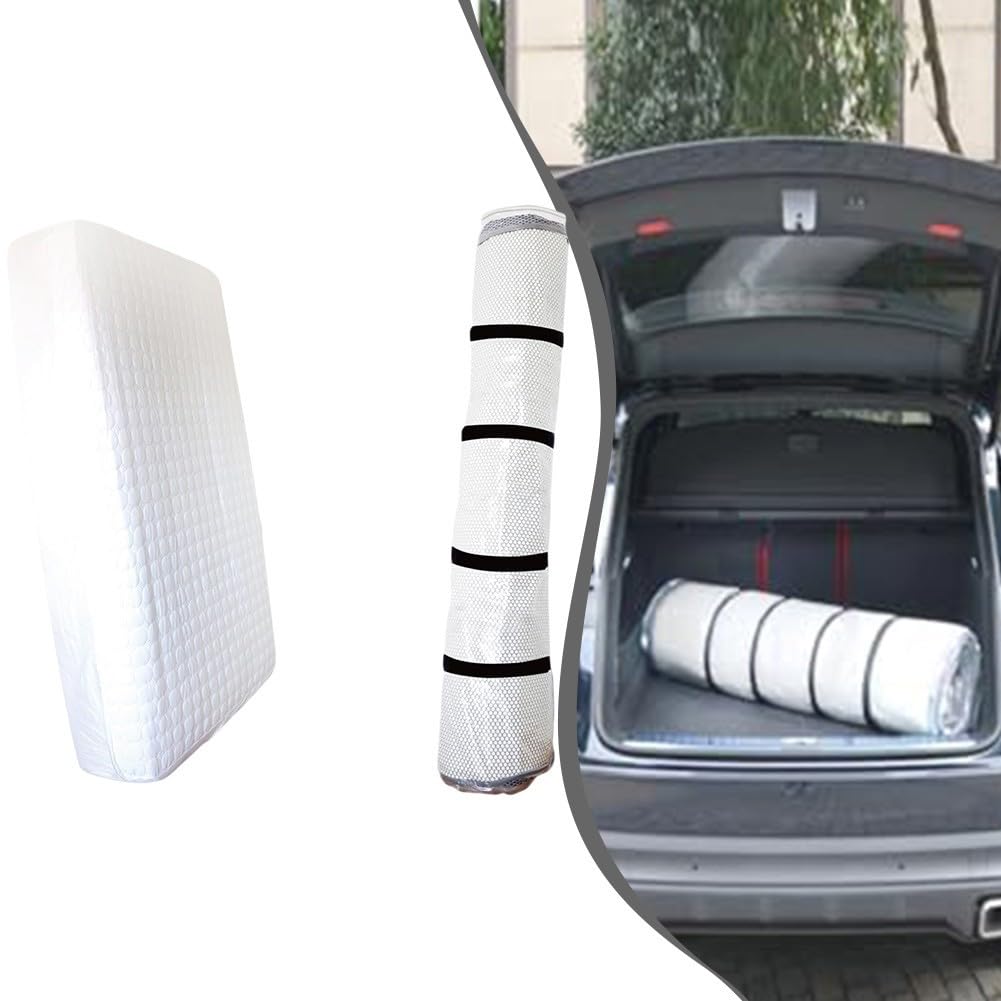 Bolsa de colchón al vacío de PA+PE para mudanzas y almacenamiento, compresión hermética hasta un 80%, para colchones de látex, transparente con correas para facilitar el transporte y protección contra