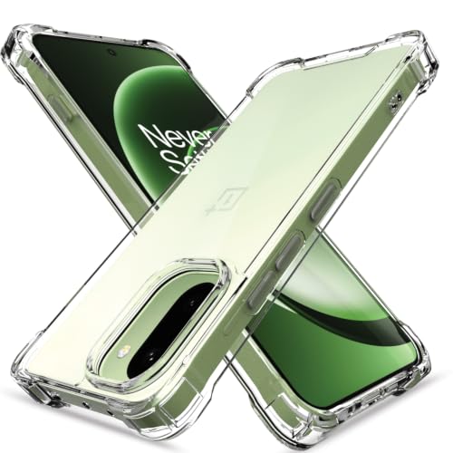 Image of Outlouders Back Cover for OnePlus 15R 5G / Ace 6 5G / Ace 6T 5G Clear Transparent PC + TPU Bumper Case with Raised Edges for Shockproof Protection (Transparent)