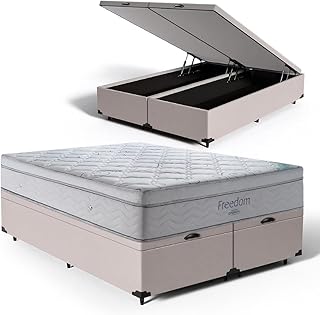 Cama box baú com colchão de molas ensacadas d33 pillow in ortobom f