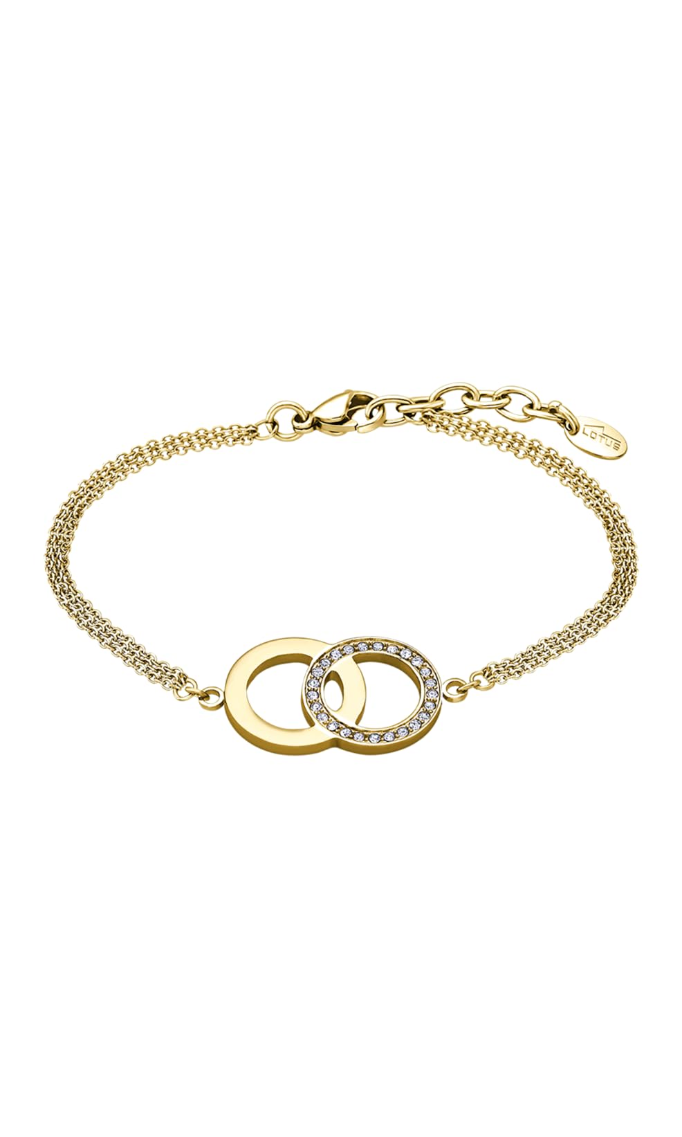 LOTUS STYLE Pulsera Acero Inoxidable Mujer LS1913-2/3 - Sofisticado Brazalete con Pulido y Acabado Refinado - Pulsera Dorada 20,1 cm - Regalo de Cumpleaños - Aniversario - Ocasiones Especiales