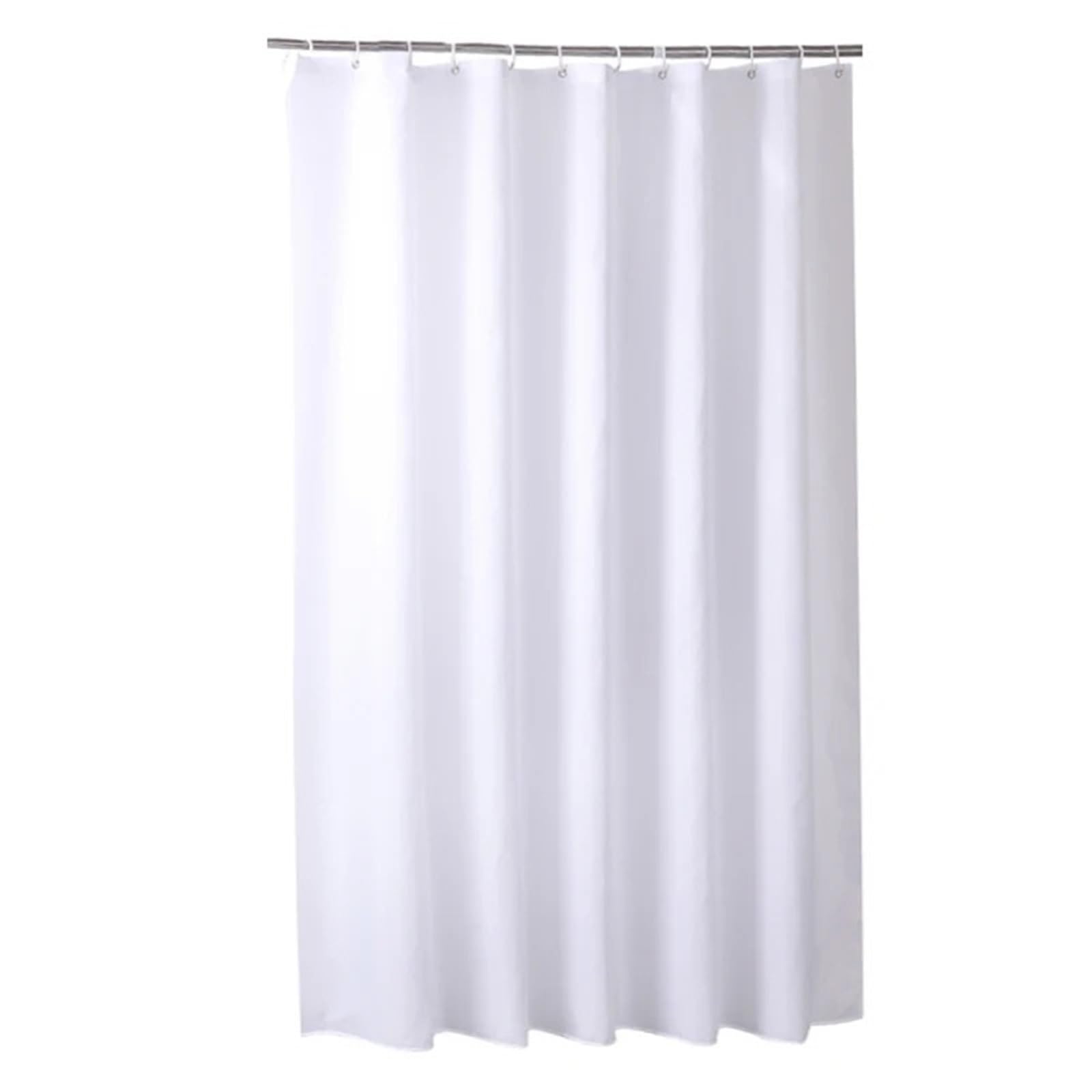 Tenda Impermeabile Tende da doccia bianche impermeabili bagno in tinta unita spessa for la vasca dell'hotel ampia copertura con ganci Bagno(120x200cm WxH)
