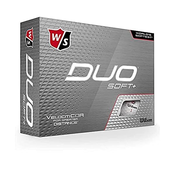 Wilson Staff, Weltweit weichster 2-teiliger Herren Golfball für maximale Reichweite, 12er-Pack, Fortgeschrittene, 29er Kompression, Kautschuk, Dx2 Soft, Weiß, WGWP37100