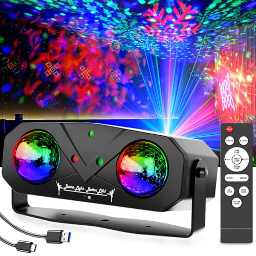 Disco Lights Sound Activated Party Lights with Disco Ball Star Light Ocean Light Pattern Lights for Party DJ Stage Dance Rave Wedding Xms Christmas Fesctival Gifts