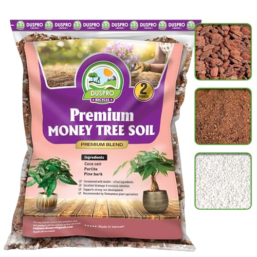DUSPRO Recycle Money Tree Soil Indoor, Premium Coco Coir Perlite Mix and Pine Bark for Money Tree,...