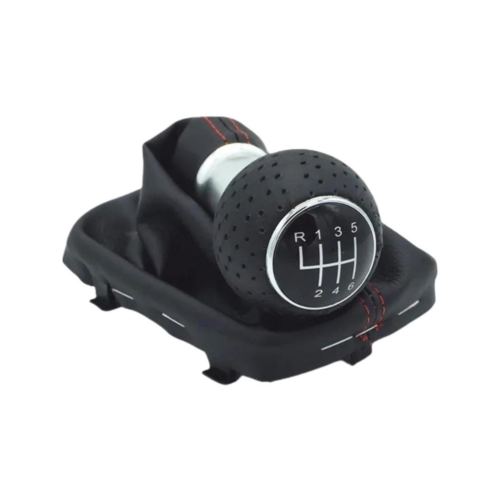 Glblpexelr Red Line R123456 For A3 S3 2001 2002 2003 Sporty Gear Knob Red/Black