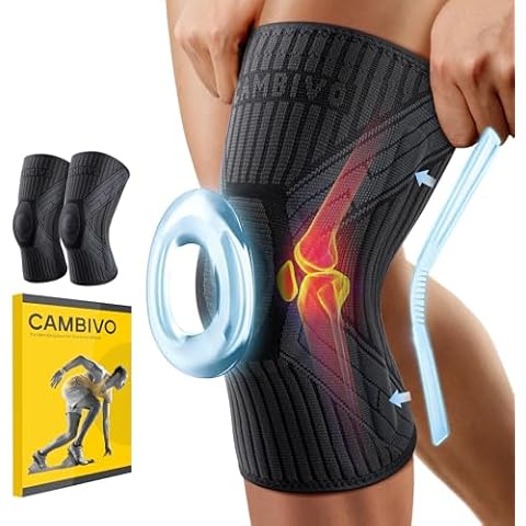 CAMBIVO Knee Support with Stabilizers Cover