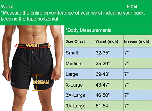 NELEUS Men's 2 in 1 Running Shorts with Liner,Dry Fit Workout Shorts with Pockets3