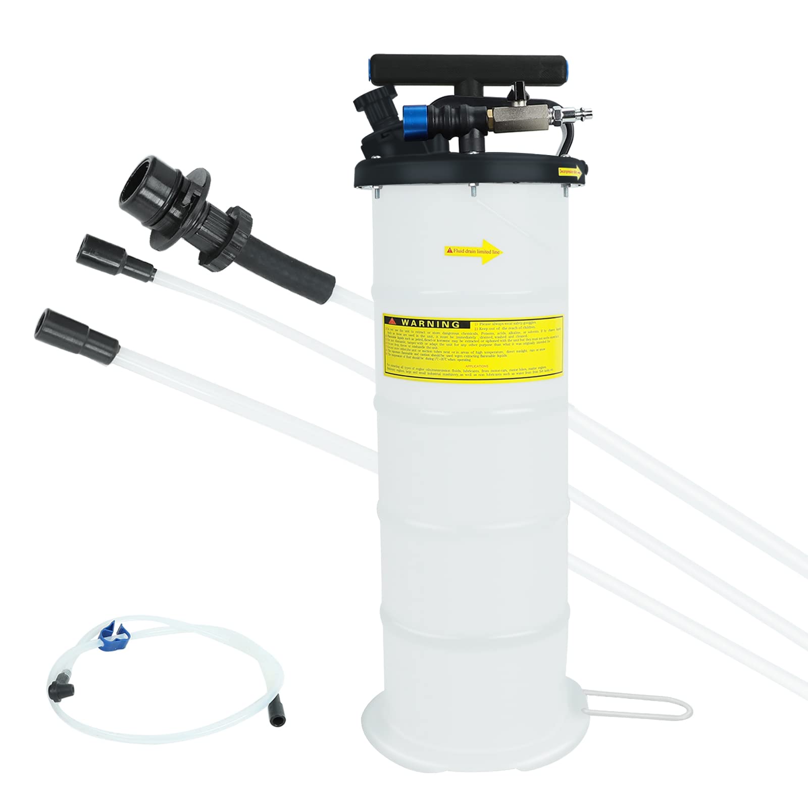 EASYBERG Pneumatic/Manual 6.5L Oil Extractor Oil Changer Vacuum Fluid Petrol Fuel Extractor Automotive Oil Extractor Pump Manual Fluid Extractor Pump Tank Remover