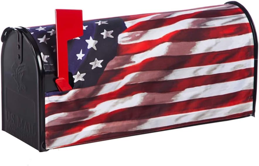 Evergreen Flag America in Motion Mailbox Cover - 19 x 1 x 23 Inches - Multicolor