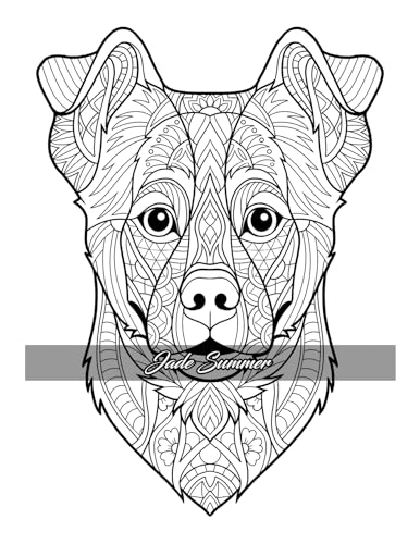 Amazing Dogs Coloring Book: Beautiful Dogs, Adorable Puppies, and Relaxing Designs for Adults and Teens - Image 39