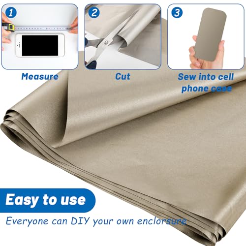 Image of Faraday Fabric, 43 inch x 100 inch Faraday Fabric EMP Proof Military Grade, Faraday Cloth can Block Cellular Signals,WiFi, Bluetooth, GPS, and RF Signals and electromagnetic Interference