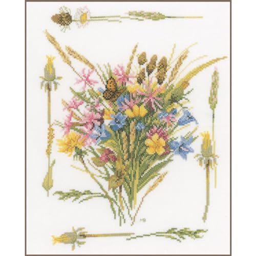 Image of Vervaco Counted Cross Stitch kit Field Bouquet, 12.4 inch