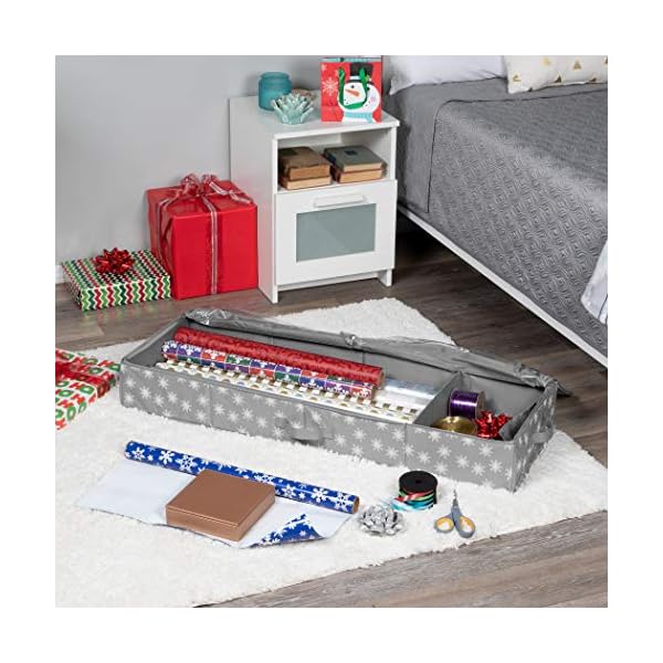 Aufbewahrungs-Organizer für Weihnachts-Geschenkpapier und Unterbett-Aufbewahrungsbehälter für Geschenktüten, Schleifen… – Bild 5