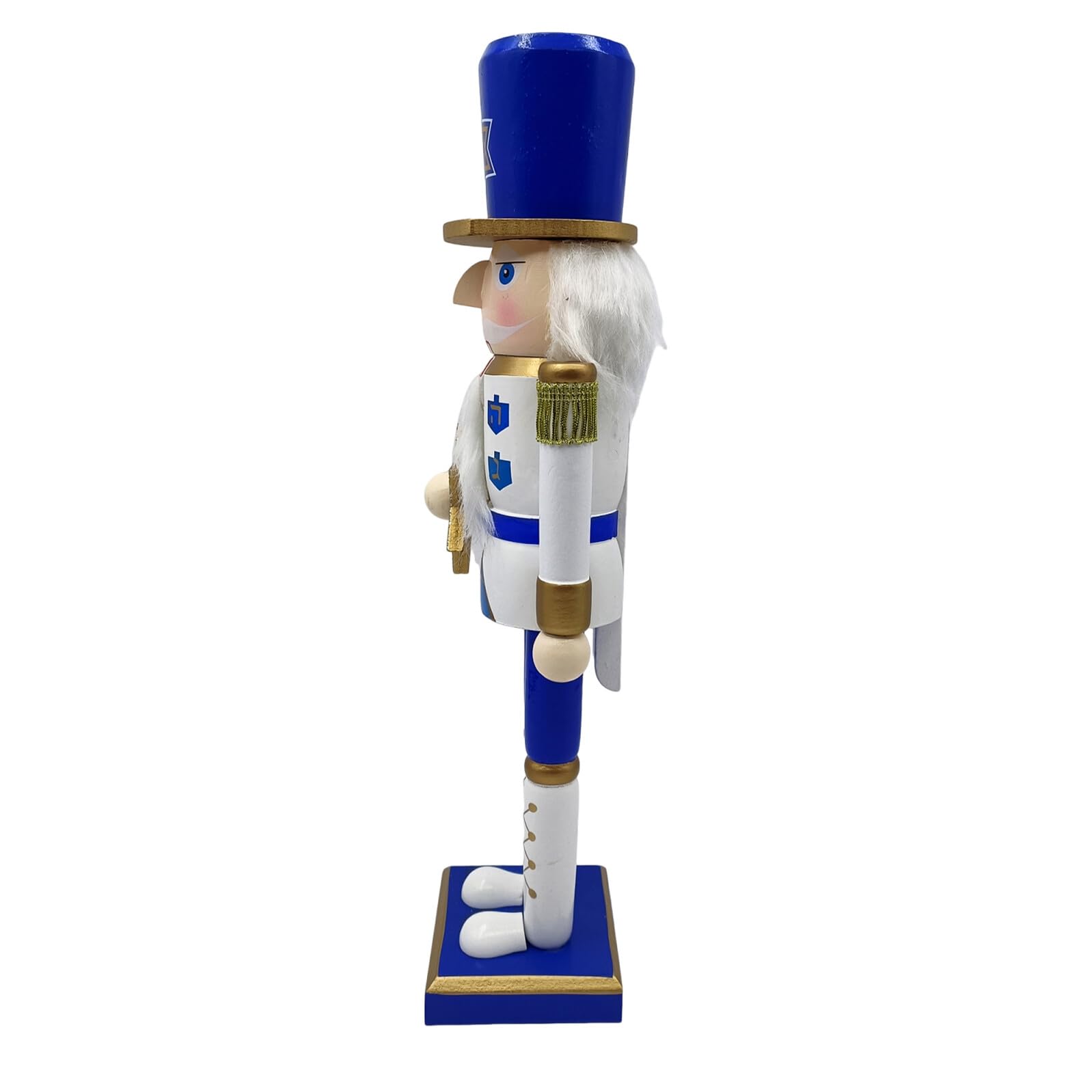 Cascanueces de Hanukkah de Madera de Adorno de Soldado y Estrella de David para Decoración de Mesa Fiesta Judía Figura de Madera