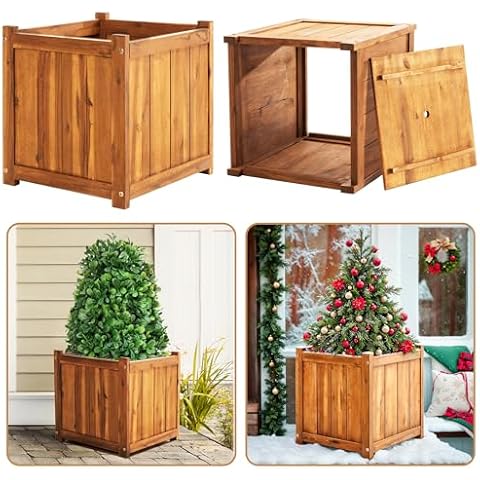IDZO Acacia Wood Flower Box Set Cover
