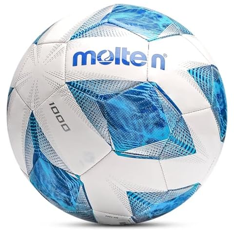 MERAZO Molten Soccer Ball TPU Soft Leather Training Ball Size 5# Regular 11-a-Side Football Ball (FA1000) Cover
