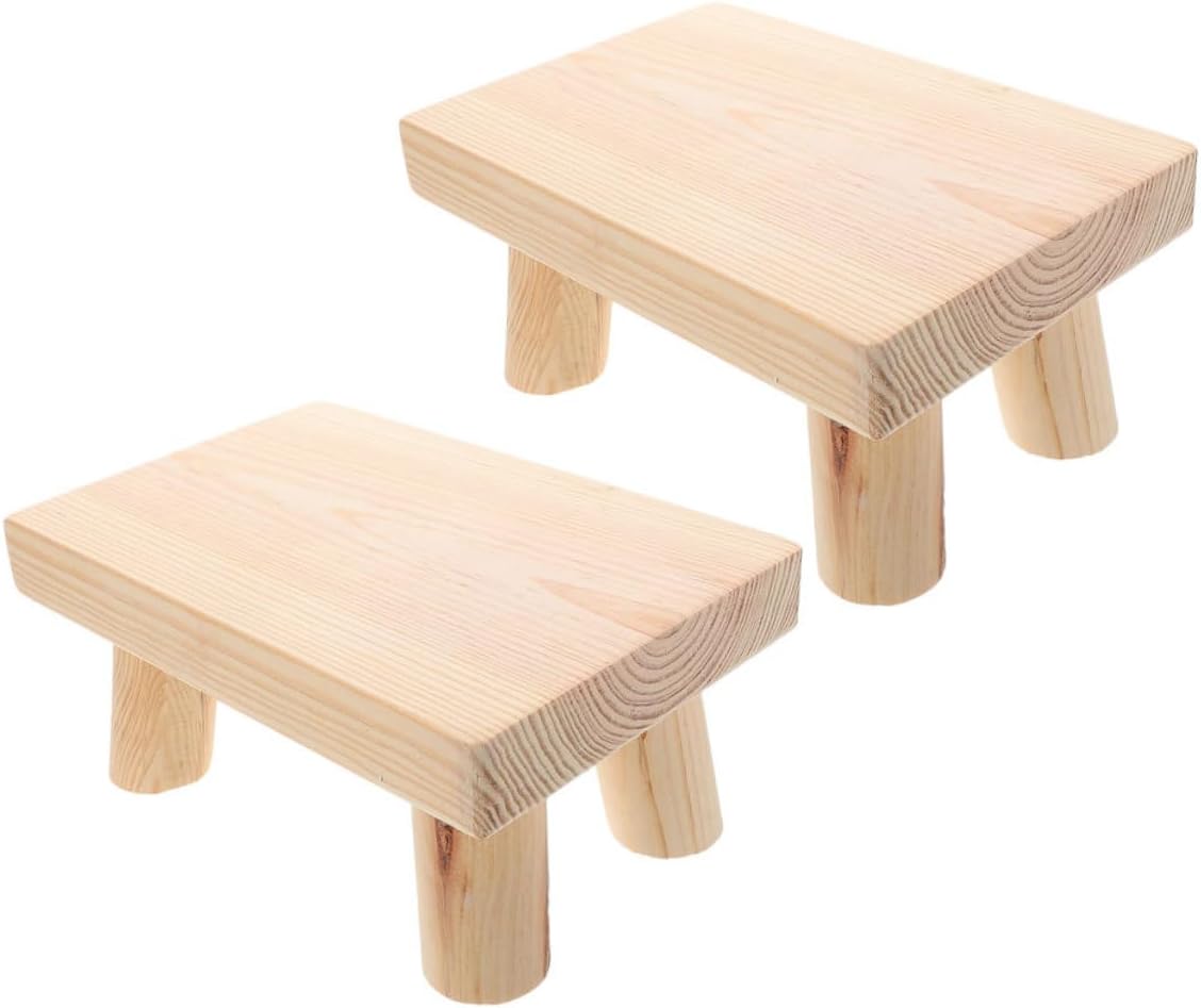 2pcs Friendly Footstool for Easy Mobility Kitchen Bathroom and Bedroom Soft Edges Design for Safe Use