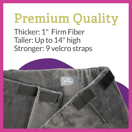 Pet Dreams Dog Crate Bumper - Comfy Liner & Dog Tail Protector for Inside Crate, Fits iCrate Cages 18, 24, 30, 36, 42, 48 Inches (Denim, Small, 24") - Thumbnail 4