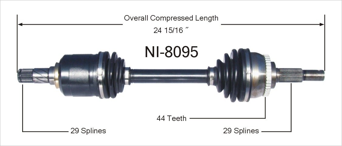 Amazon.com: SurTrack NI-8095 CV Axle Shaft : Automotive