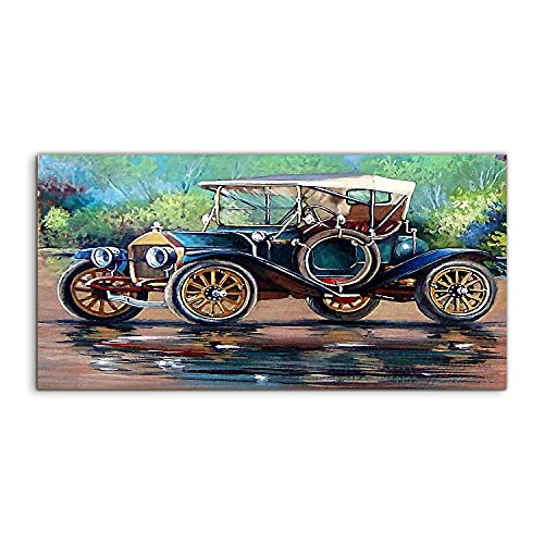 Photo art retro vintage car sur verre trempé : une finition luxueuse 140x70