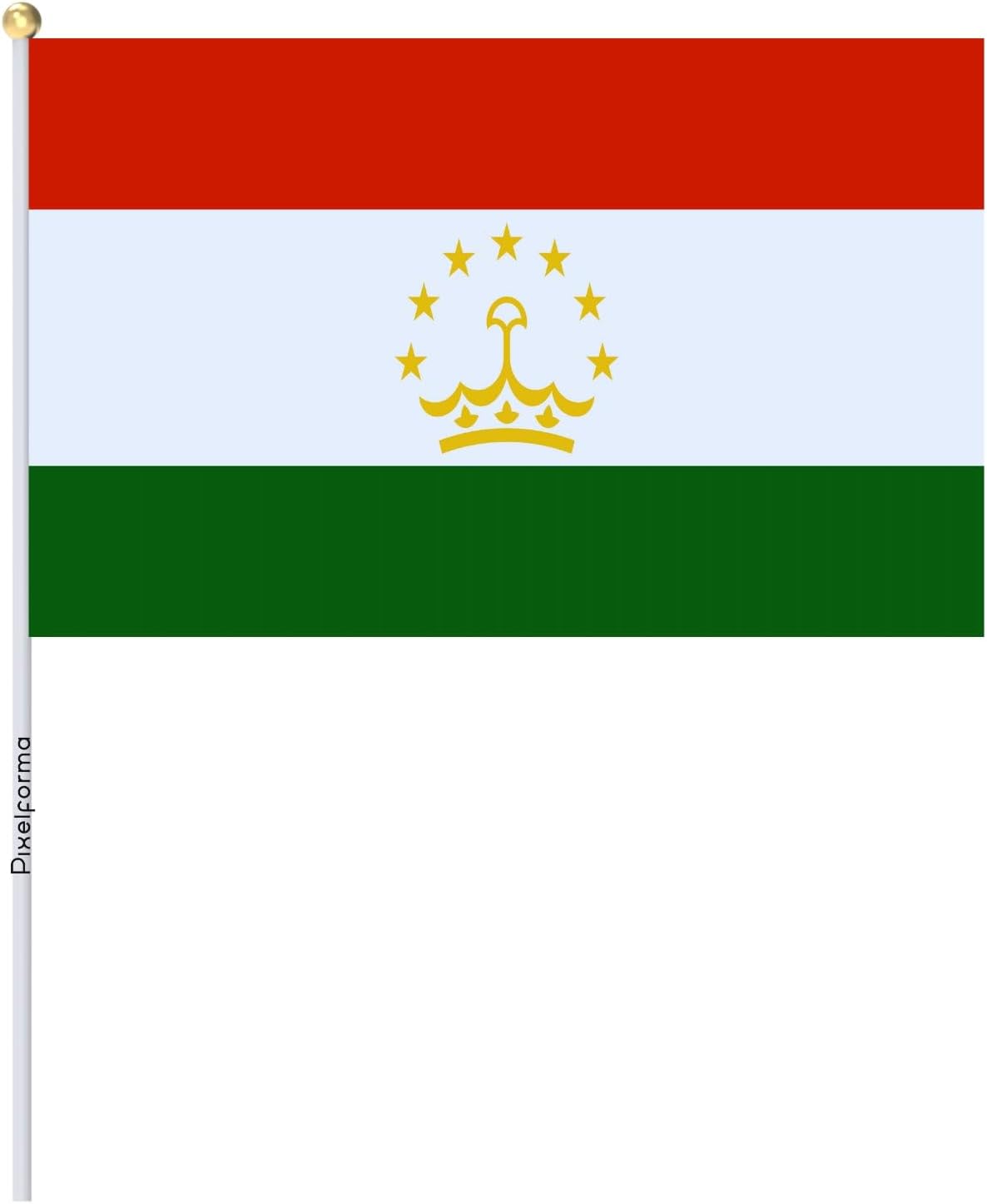 Pack of 50 Mini Flag of Tajikistan 14 x 21 cm